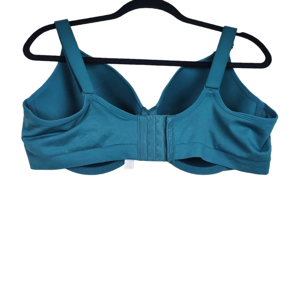 Cacique Teal Blue Lightly Lined Full Coverage Bra Size 42DD